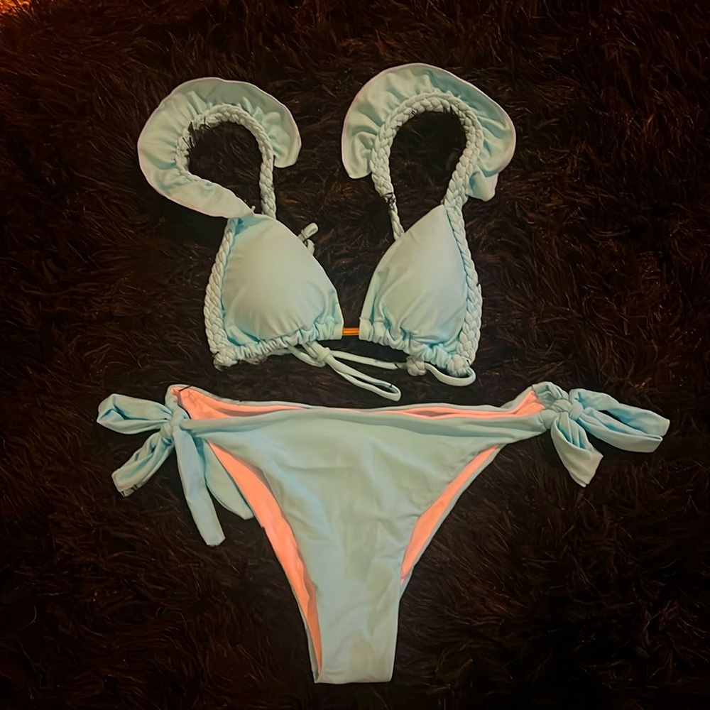 2 piece Shein bikini aqua color